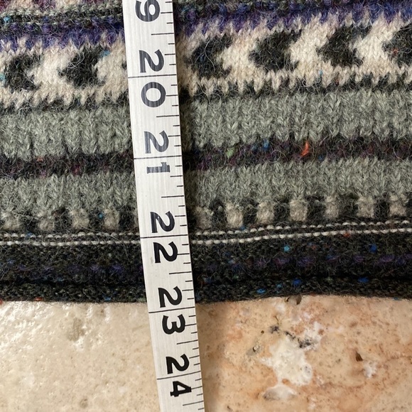 ALPS Fair Isle wool Cardigan Sweater Womens L Nordic Warm Preppy Long sleeve - Picture 7 of 8